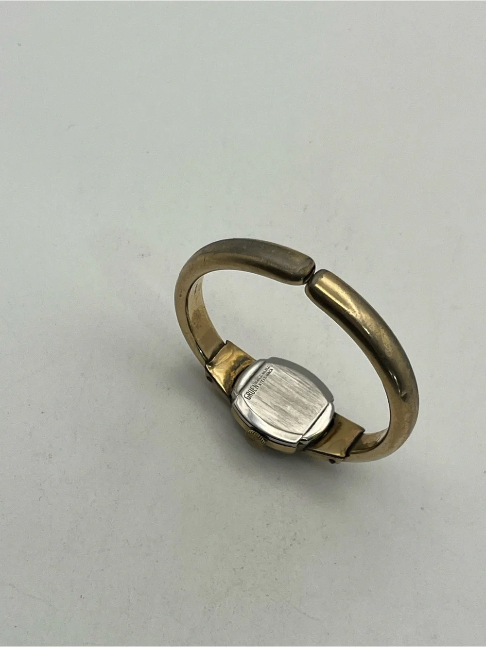 10k gold filled Gruen mechanical bangle bracelet style watch vintage NOT working